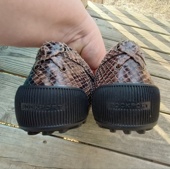 Rockport Embossed Snakeskin Loafers w/ adiprene by Adidas Women's Size 8 - Picture 9 of 13